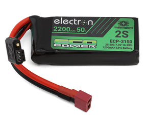 EcoPower "Electron" 2S 50C Intelligent LiPo Battery w/T-Style Connector (7.4V/2200mAh) - ECP-3150