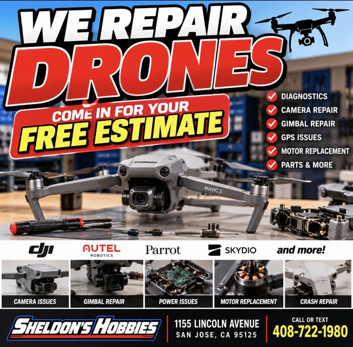 Sheldons Hobbies - We Repair Drones, free estimate