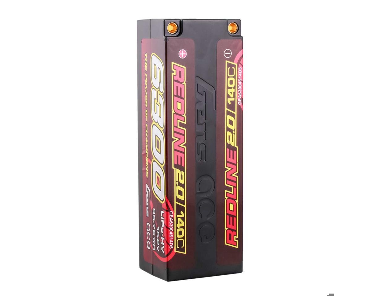 Gens Ace Redline 2.0 4S LiHV Battery 140C (15.2V/6300mAh) w/5.0mm bullet