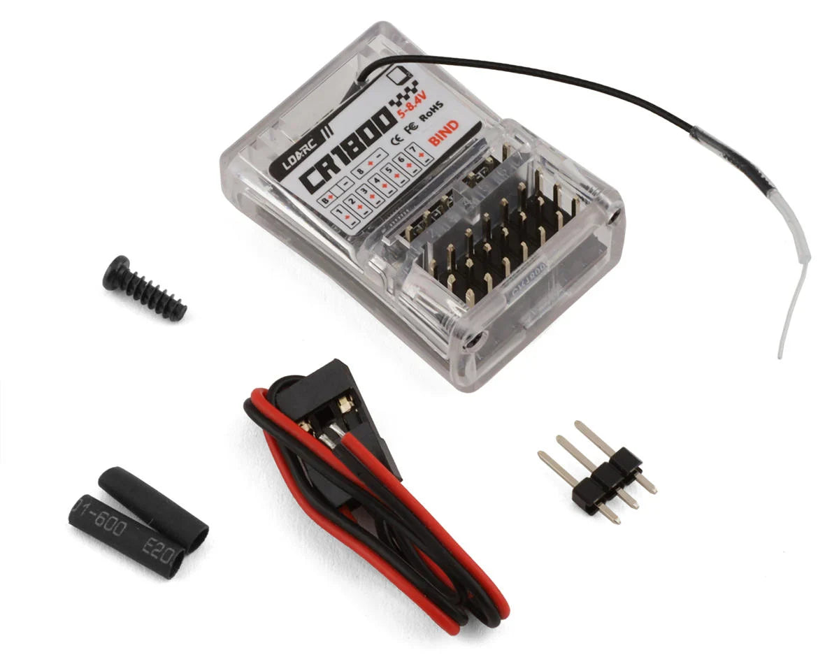 Hobby Porter CT01 8-Channel 2.4Ghz Telemetry Radio (White) w/CR1800 Receiver & Battery - HP029.L0702