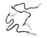 Hot Racing Body Clips w/Fastened Rubber Leash (Silver) - HRABWP123B08