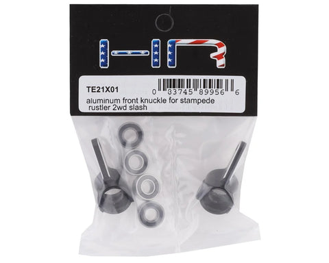 Hot Racing Traxxas Slash Aluminum Front Knuckle Set (Black) - HRATE21X01