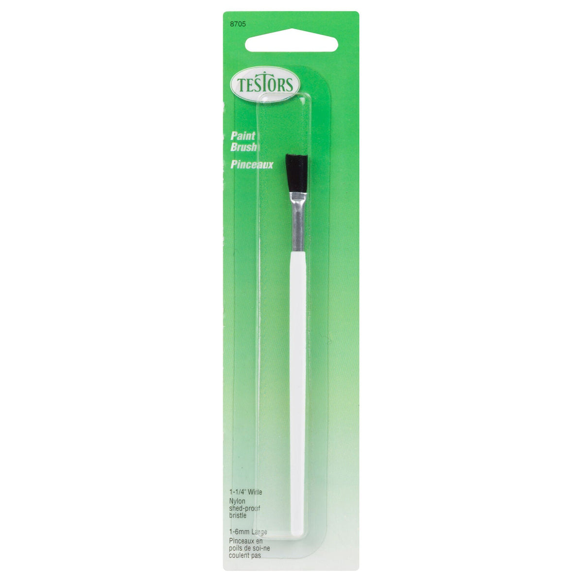 Testors Brush Carded,Flat,1/4"