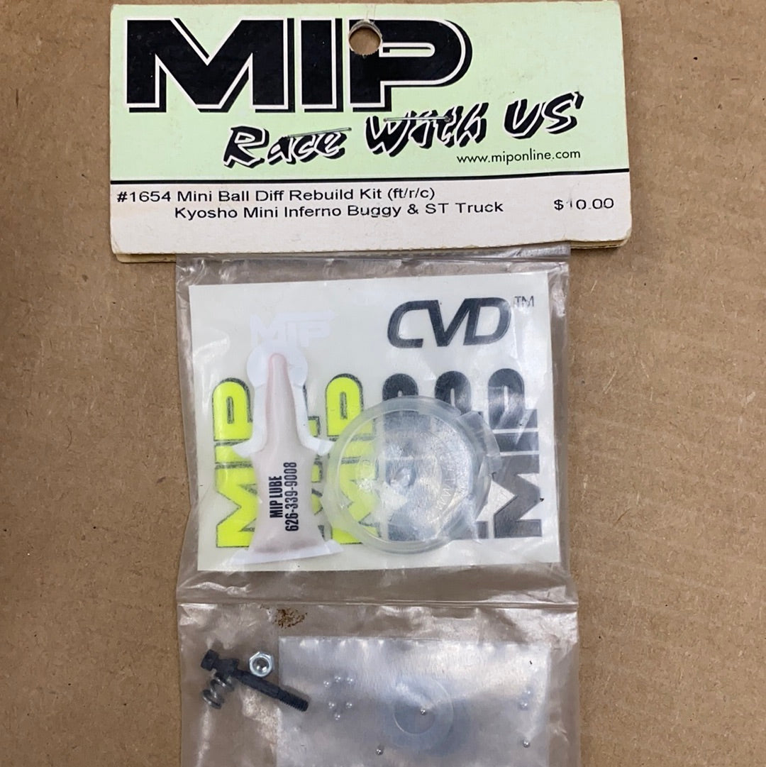 MIP 1654 MINI BALL DIFF REBUILD KIT- KYOSHO MINI INFERNO BUGGY AND ST TRUCK