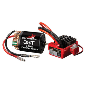 Brushed Crawler Motor/ESC Combo, 35T: 3.5mm Bullet, EC3 - 605482670682