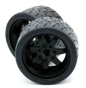 1/8 Gripper 54/100 Belted Mounted Tires 17mm Black - 791511476551