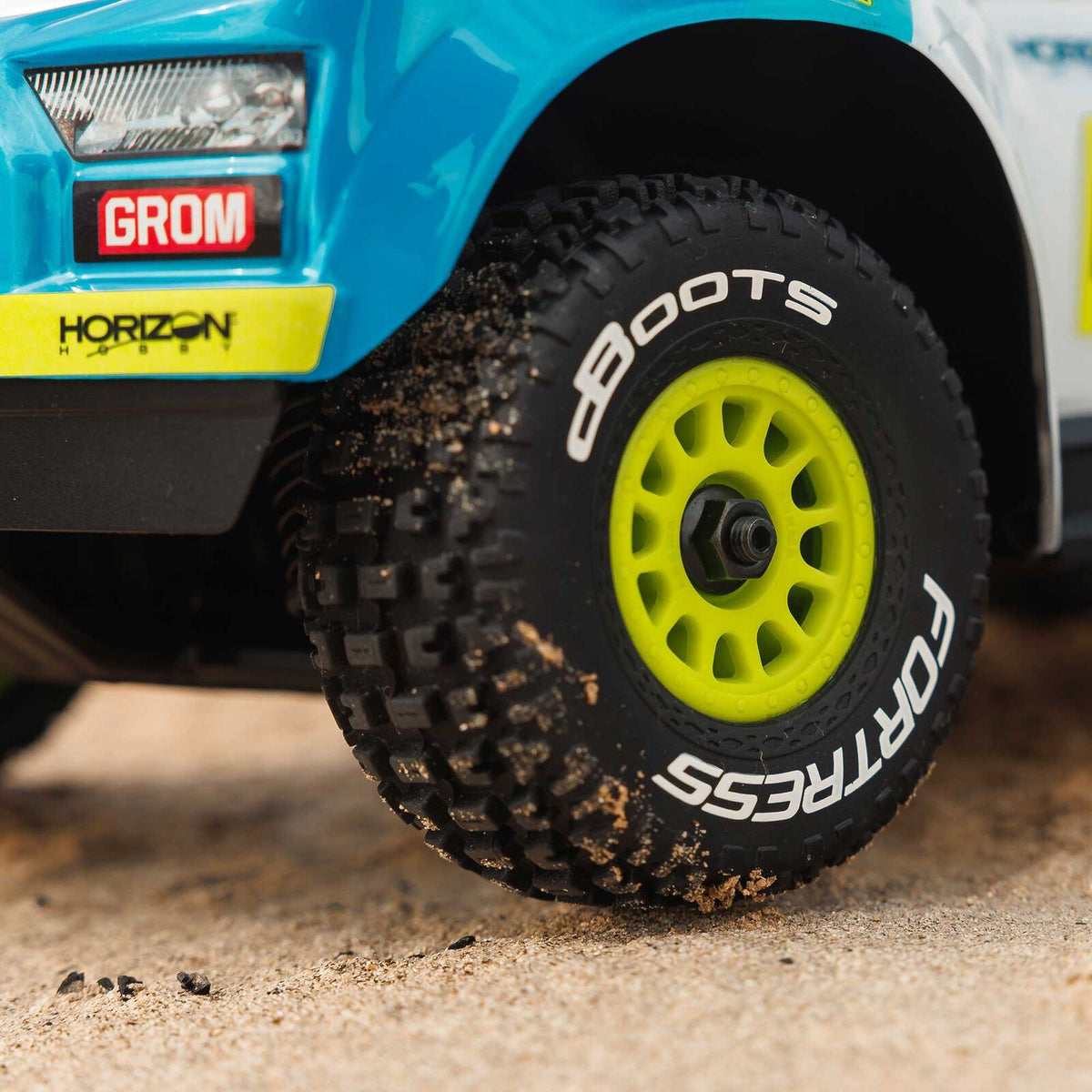 1/16 MOJAVE GROM 4X4 RTR Brushed Desert Truck (Battery & Charger Included), Blue/White