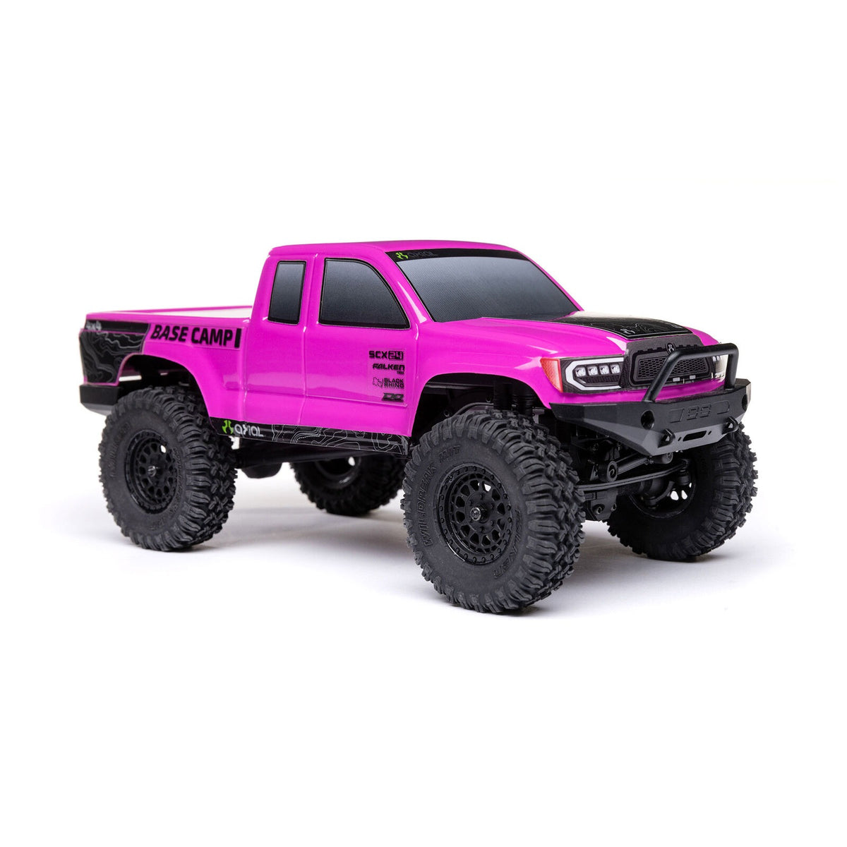 1/24 SCX24 Base Camp 4X4 RTR Brushed Rock Crawler (Battery & Charger Included), Pink