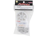 Integra AVS Model T7 Super High Traction Drift Wheels (White) (2) (8mm Offset) w/12mm Hex - IW-3208WH