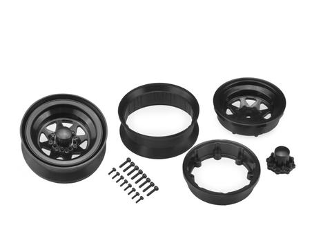 J Concepts - Colt 1.9" Beadlock Wheel w/ Cap, Black, (2pcs)  JCO3389B