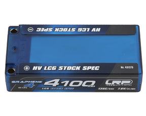 LRP 2S 135C LCG Graphene-4 HV LiPo Battery (7.6V/4100mAh) w/5mm Connectors (ROAR/EFRA Approved) - LRP431275 - LRP431275