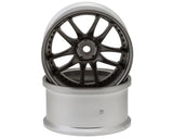 Traxxas - LAB Work Emotion CR3P 1/10 Drift Wheels (Matte Black/Chrome) (2) (6mm Offset) w/12mm Hex