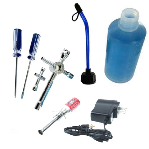 Nitro Starter Kit w/ Tools, Fuel Bottle, Glow Igniter w/ charger(1set) - 80142A