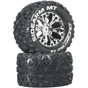 Sidearm MT 2.8" Mounted 1/2" Offset C2 Tires, Chrome (2)