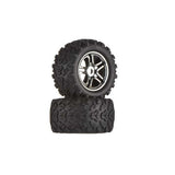 Traxxas Tire/Wheels Black Chrome Maxx 17mm (2) (TRA4983)