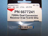 HITEC 72mHz DUAL CONVERSION RECEIVER CRYSTAL 72.610 (CH 41) #6677241