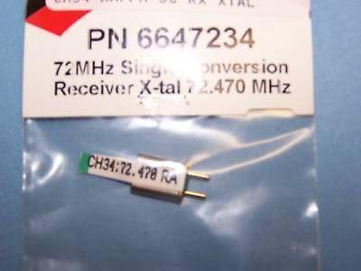 HITEC 72mHz SINGLE CONVERSION RECEIVER CRYSTAL AM/FM CH. 34 #6647234