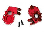 Portal housings, inner (front), 6061-T6 aluminum (red-anodized) (2)/ 3x12 BCS (2)