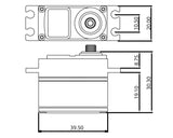 ProTek - Low Profile Super Speed Metal Gear Servo High Voltage/Metal Case