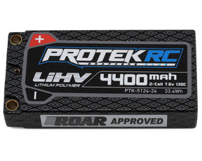 ProTek RC 2S 130C Low IR Si-Graphene + HV ULCG Shorty LiPo Battery (7.6V/4400mAh) w/5mm Connectors (ROAR Approved) - PTK-5124-24 - PTK-5124-24
