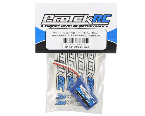 ProTek RC 2S High Power Micro Heli/Airplane 25C LiPo Battery (7.4V/240mAh) w/UMX Connector - PTK-5168