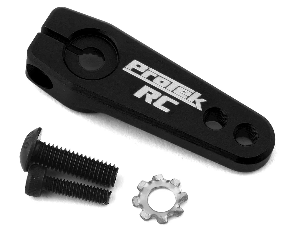 ProTek RC Aluminum Flat Clamping Servo Horn (Black) (25T-ProTek) - PTK-7823-BK