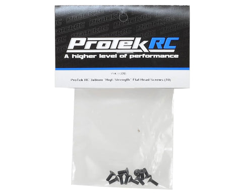 ProTek RC 3x8mm "High Strength" Flat Head Screws (10) - PTK-H-2202