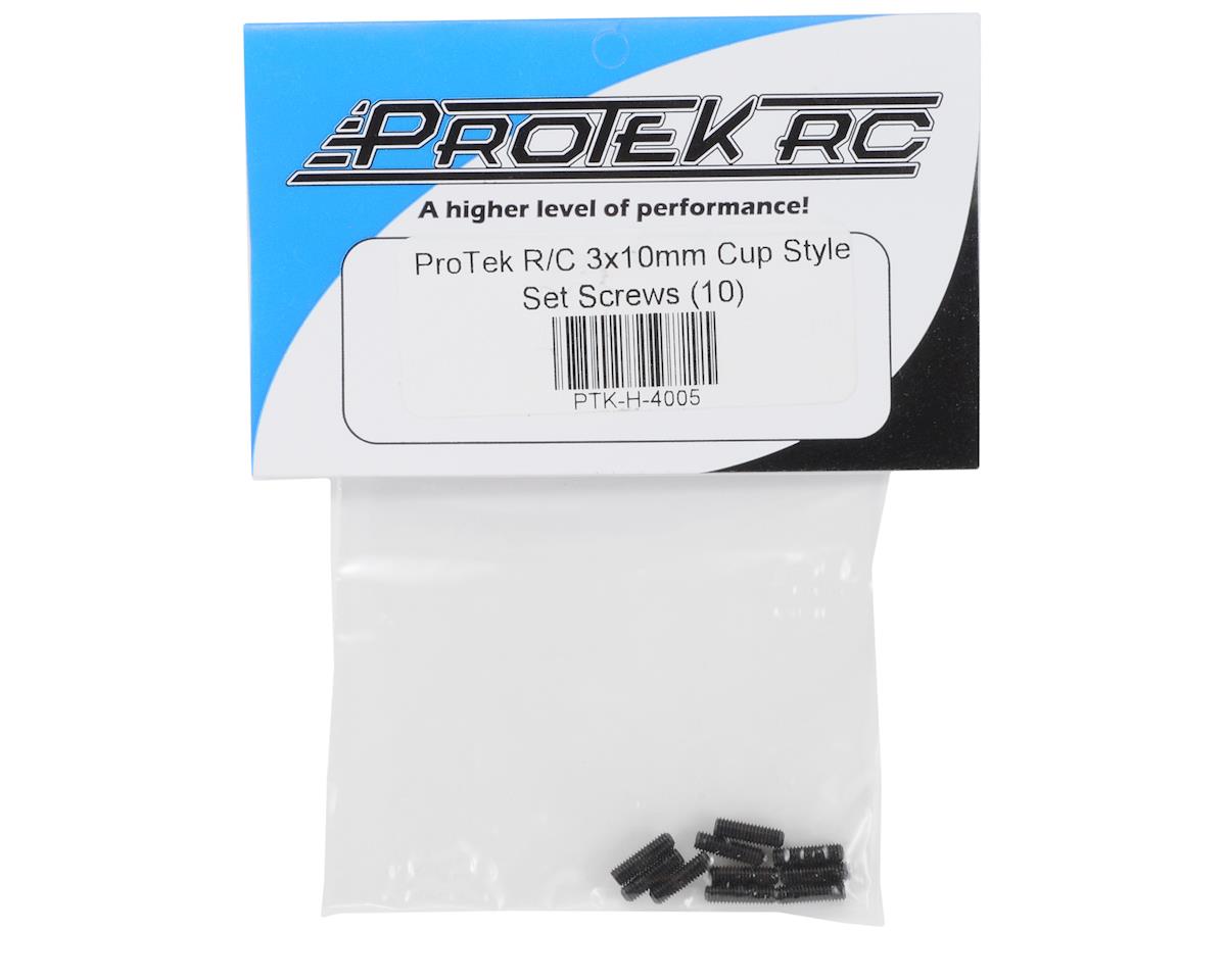 ProTek RC 3x10mm "High Strength" Cup Style Set Screws (10) - PTK-H-4005