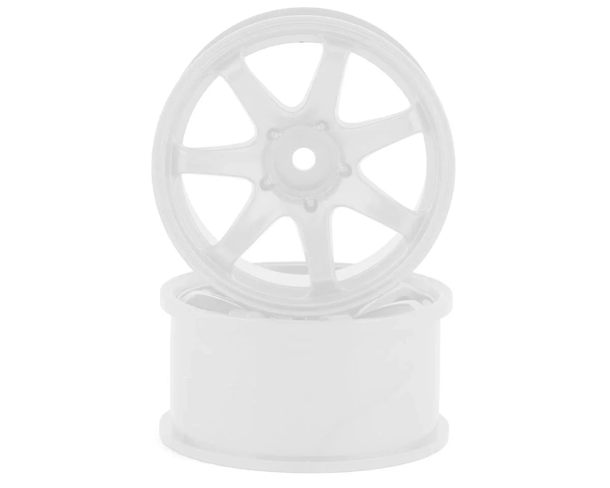 RC Art Evolve GF 6-Spoke Drift Wheels (White) (2) (8mm Offset) w/12mm Hex - RCA-ART-4308WH