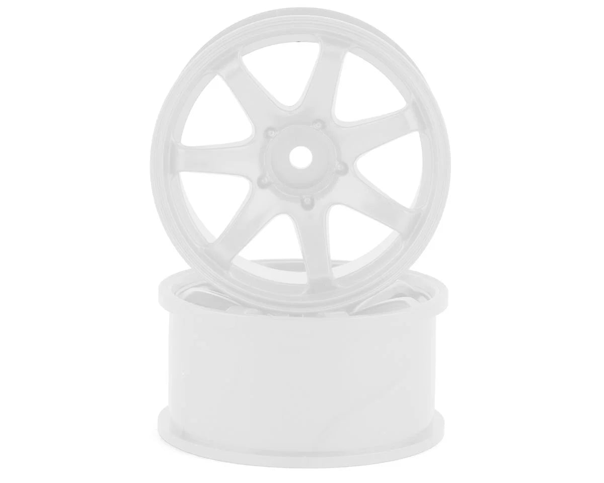 RC Art Evolve GF 6-Spoke Drift Wheels (White) (2) (8mm Offset) w/12mm Hex - RCA-ART-4308WH