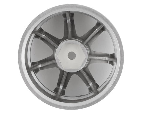 RC Art Evolve GF-R 6-Spoke Drift Wheels (Matte Silver) (2) (6mm Offset) w/12mm Hex - RCA-ART-4406MS