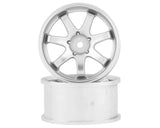 RC Art Evolve GF-R 6-Spoke Drift Wheels (Matte Silver) (2) (8mm Offset) w/12mm Hex - RCA-ART-4408MS