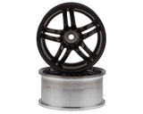RC Art Evolve 33-R 5-Split Spoke Drift Wheels (Clear Black) (2) (8mm Offset) w/12mm Hex - RCA-ART-4508CBL