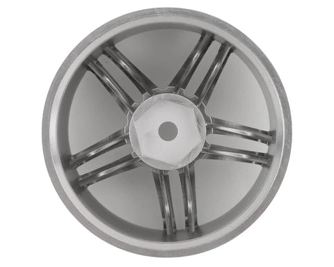 RC Art Evolve 05-K 5-Split Spoke Drift Wheels (Matte Silver) (2) (8mm Offset) w/12mm Hex - RCA-ART-4608MS