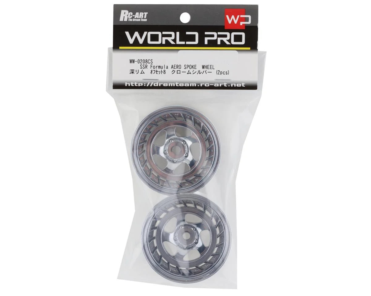 World Pro SSR Formula AERO SPOKE Drift Wheel - Chrome Silver World Pro SSR Formula AERO SPOKE Drift Wheel - Chrome Silver
