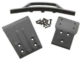80022 Fr Bumper+Skid Plate Blk Slash 4x4 - RPMC0022