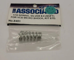 ASC8451 1/10 Spring, Silver 8.0 (Soft) for Vcs Micro Shock, Kit STD. - ASC8451