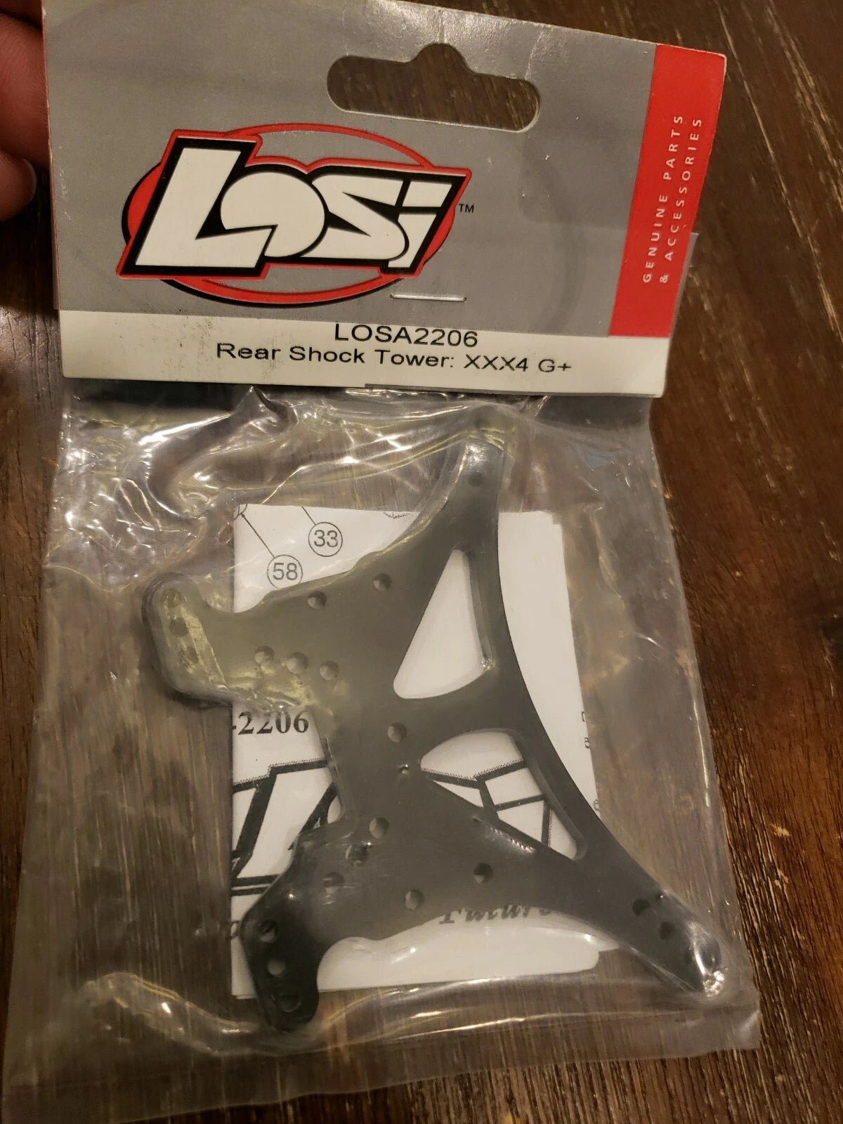 LOSA9715 F Shock Tower, Carbon Fiber: XXX