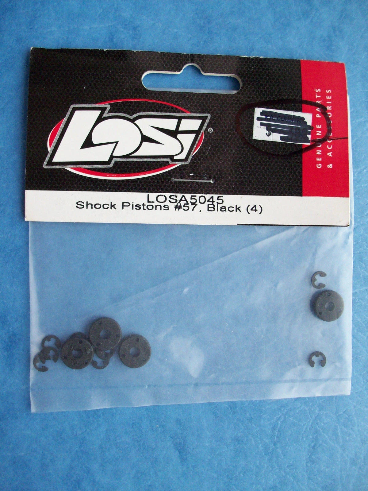 LOSA5045 Shock Piston #57,Black