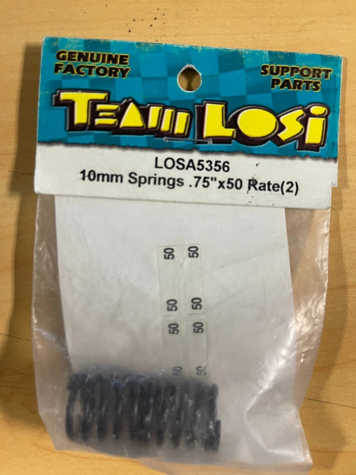 LOSA5356 10mm Springs.75"x50 Rate(2)