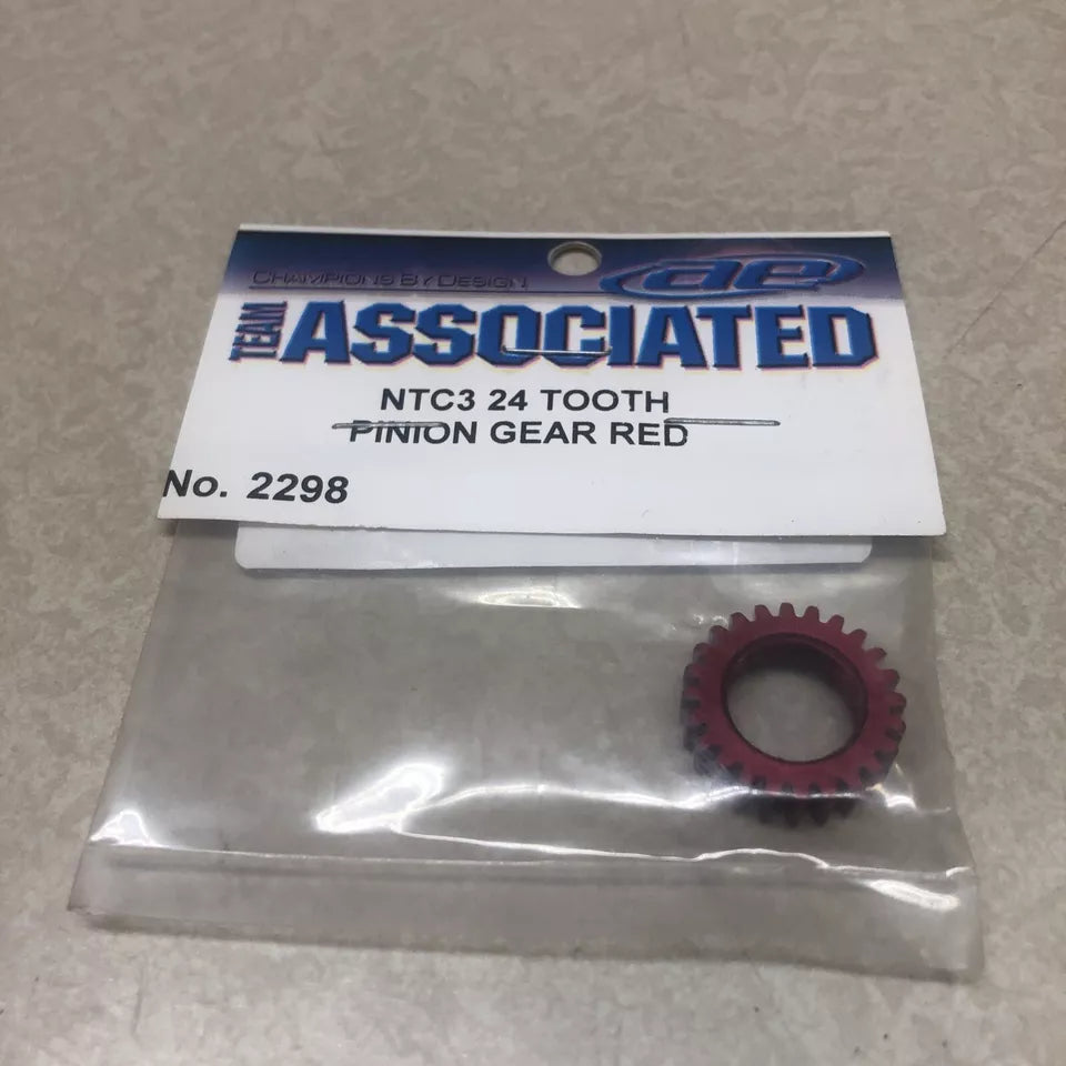 NTC3 24 TOOTH PINION GEAR RED-ASC2298