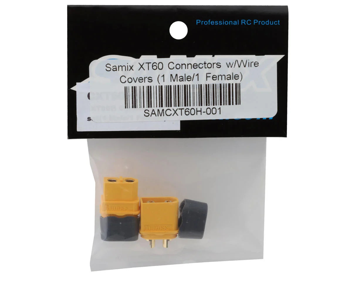 Samix XT60 Connectors w/Wire Covers (1 Male/1 Female) - SAMCXT60H-001