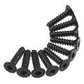 AXA466 Hex Socket Tap Flat Head M3x12mm Black (10) - AXIC0129