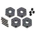 AX30427 Aluminum Hub Narrow 12mm Black (4) - AXIC3042