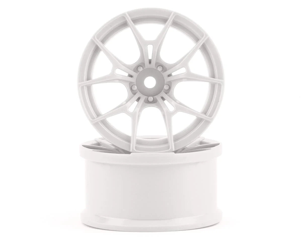Topline FX Sport "Hard Type" Multi-Spoke Drift Wheels (White) (2) (6mm Offset) w/12mm Hex - TDW-069WH
