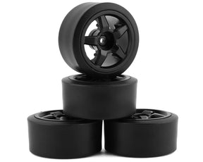 UDI RC 1/16 Pre-Mounted Drift Tires (Black) (4) (w/9mm Hex) - UDI1601-005#B - UDI1601-005#B
