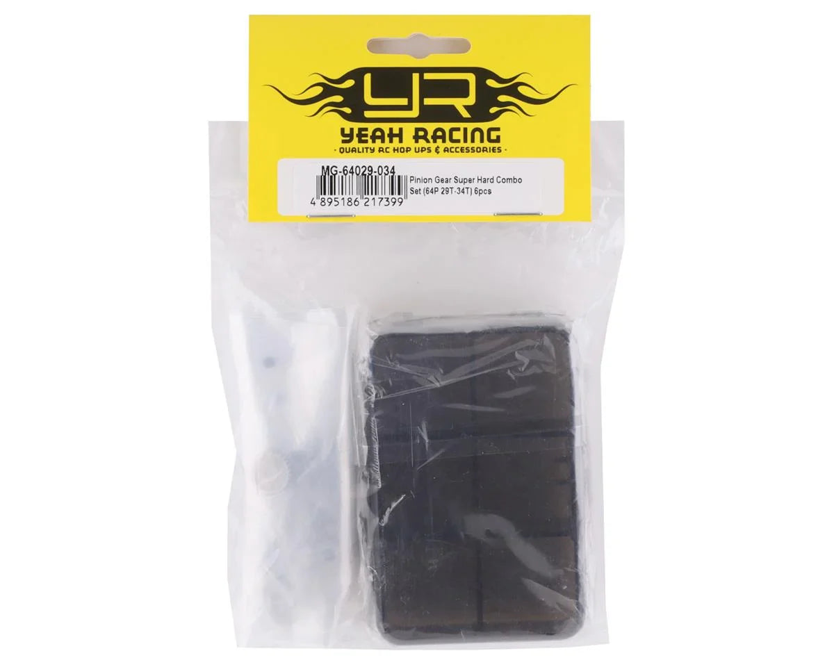 Yeah Racing Hard Coated 64P Aluminum Pinion Gear Set - YEA-MG-64029-034