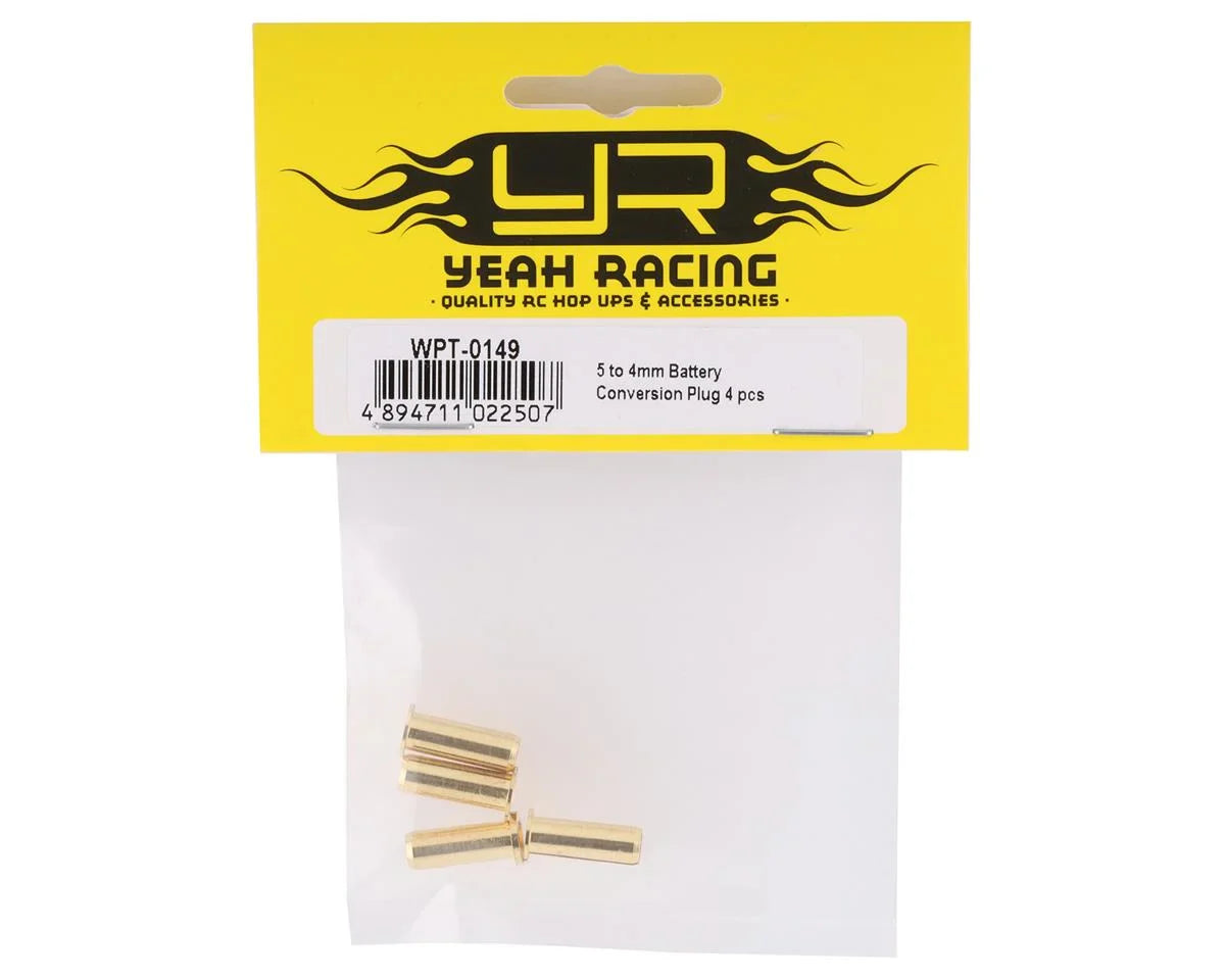 Yeah Racing 5mm to 4mm Bullet Adapter Plugs (4) - YEA-WPT-0149