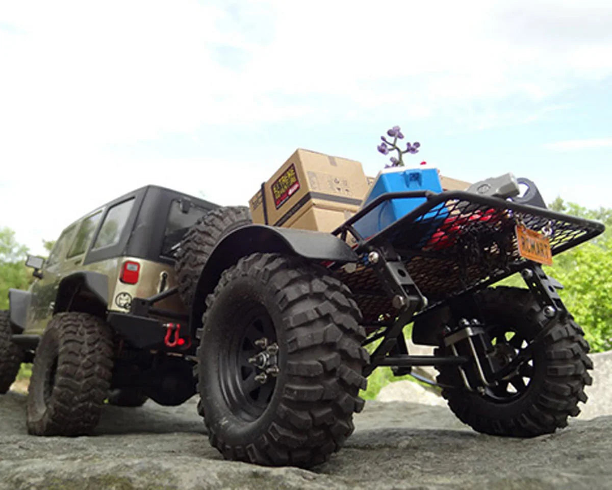 Yeah Racing 1/10 Scale Aluminum Leaf Spring Hitch Mount Crawler Trailer - YEA-YA-0405