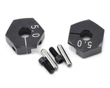 Yokomo Aluminum Clamp Wheel Hub Hex (Black) (2) (5.0mm)